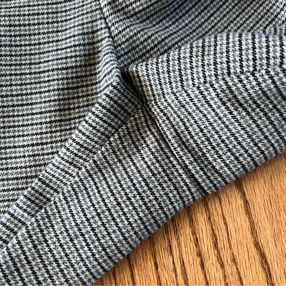 🆕 EUC LOFT High Waist Straight Leg Houndstooth grey and blue pants - Picture 6 of 14